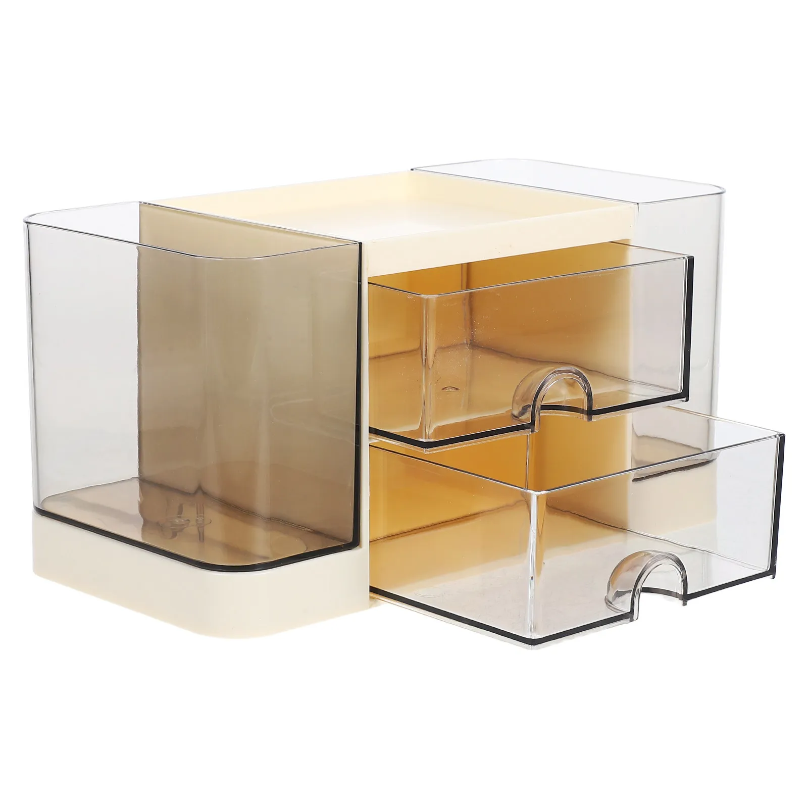 Mini Desk Holder Organizer Drawers Multifunctional Pen Pencil Makeup Storage Compartment Office Home Supplies
