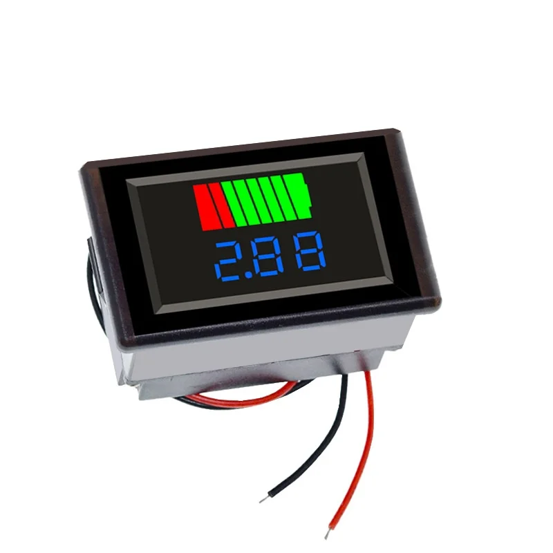 Car Battery Charge Level Indicator 12V-60/72/84V Lithium Battery Capacity Meter Tester Blue Display Tester Voltmeter Waterproof