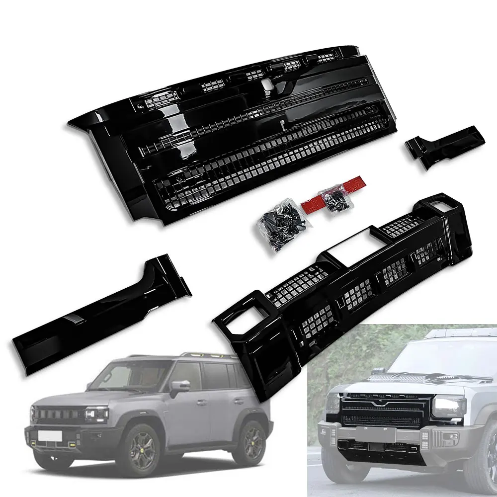 Dream Car Car Exterior Parts Bodykit Modified Black Front Grille Kit For CHERY JETOUR Traveler T2 2024 2025