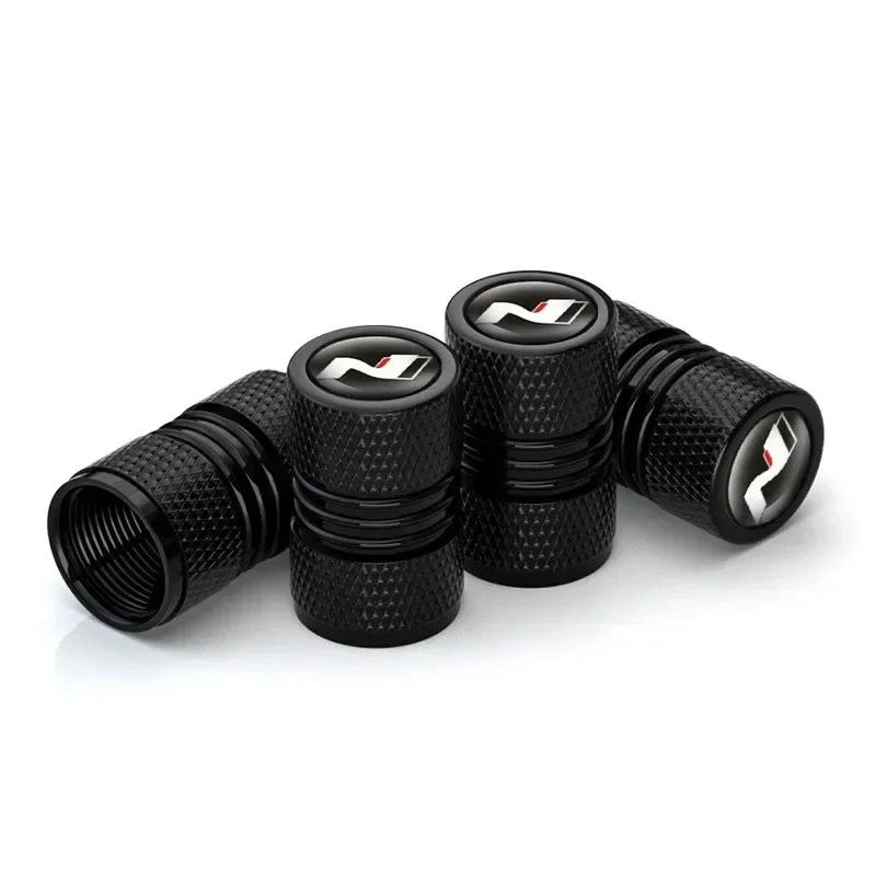4PCS Car Tire Valve Stem Cover Caps For Hyundai N i20 i30 Sonata Tucson Azera Elantra Veloster Auto Accessories
