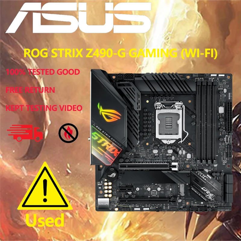 

Материнская плата ASUS Republic of Gamers Strix Z490-G Gaming Wi-Fi LGA 1200, Micro-ATX