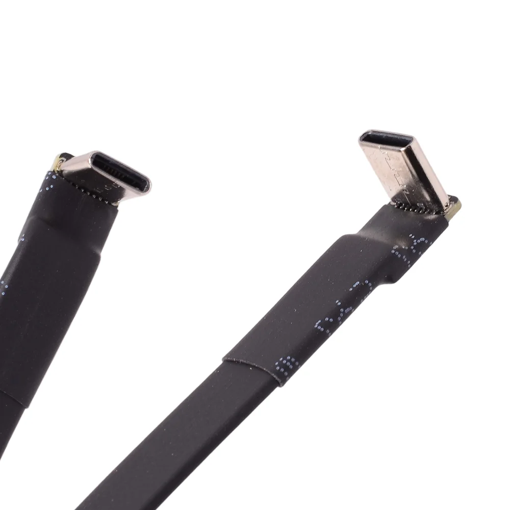 Cavo di prolunga piatto per ricarica dati da 90 gradi 13P USB 2.0 tipo C a tipo C OTG Fold USB C maschio femmina FPV cavo per fotografia aerea