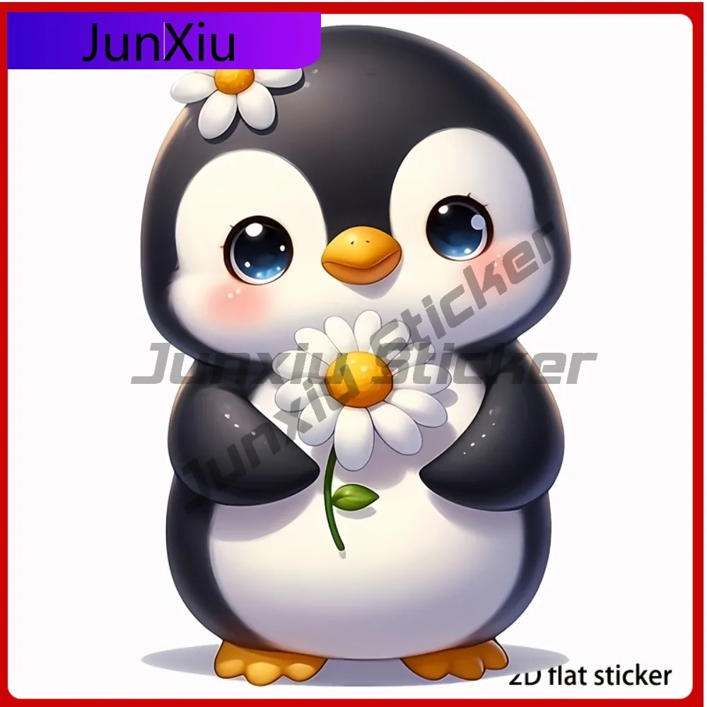 

A Charming Penguin Bouquet Vinyl Sticker That Is Self-Adhesive And Perfect for Decorating s Phones Trucks Anime Car Laptop Wi
