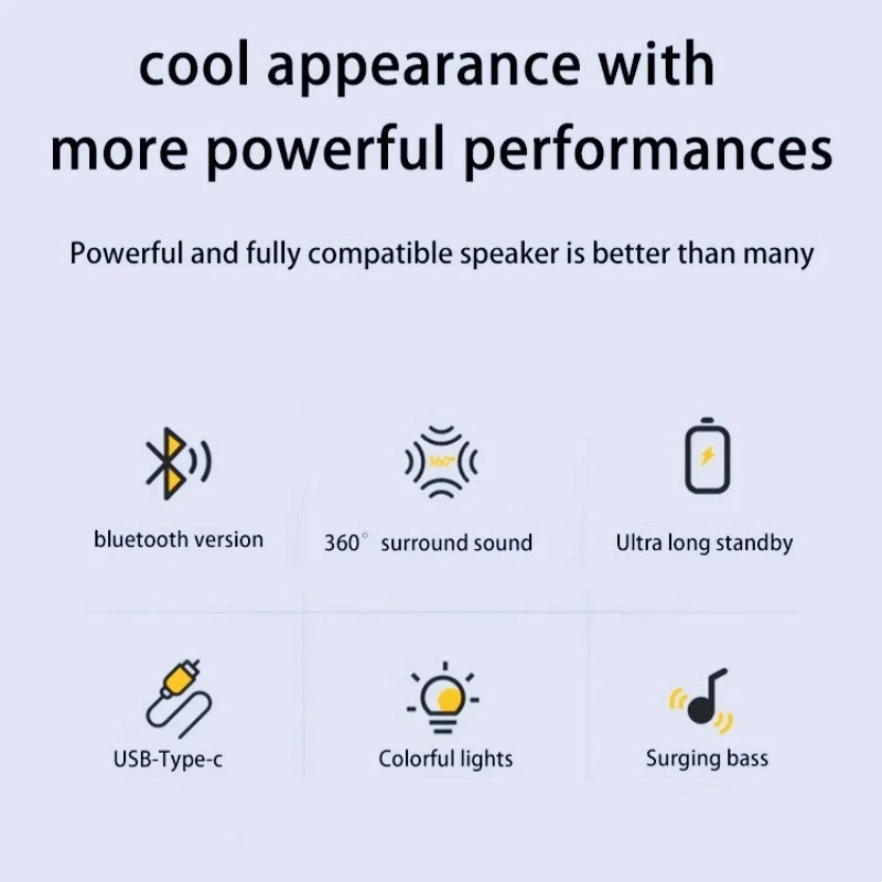 Multifunction 15W QI Fast Charging Wireless Charger Speakers With RGB Music Light Shock Subwoofer Portable Bluetooth Loudspeaker