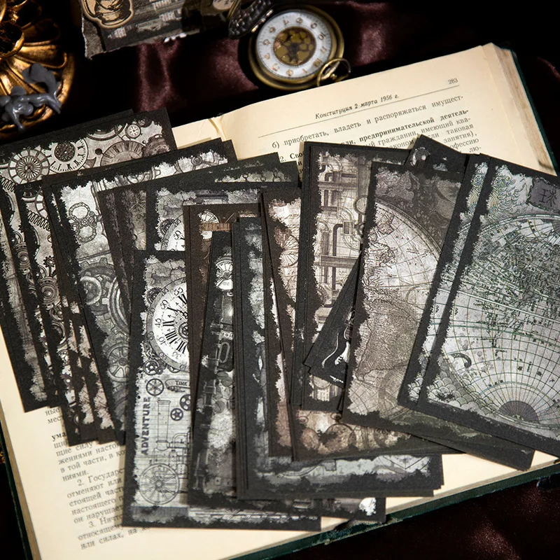 40Pcs/lot Retro Dark Style Material Paper Gothic Mystery Style Journal Decor Pack