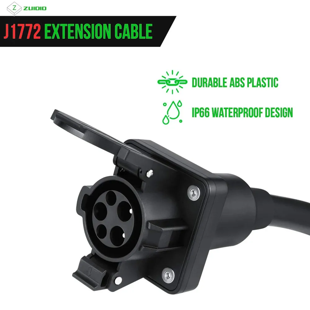 Câble de charge EVSE, connecteurs EV developments, adaptateur de chargeur, rallonge J1772 600, type 1, SAE 32A, 5m, 10m, prise mâle