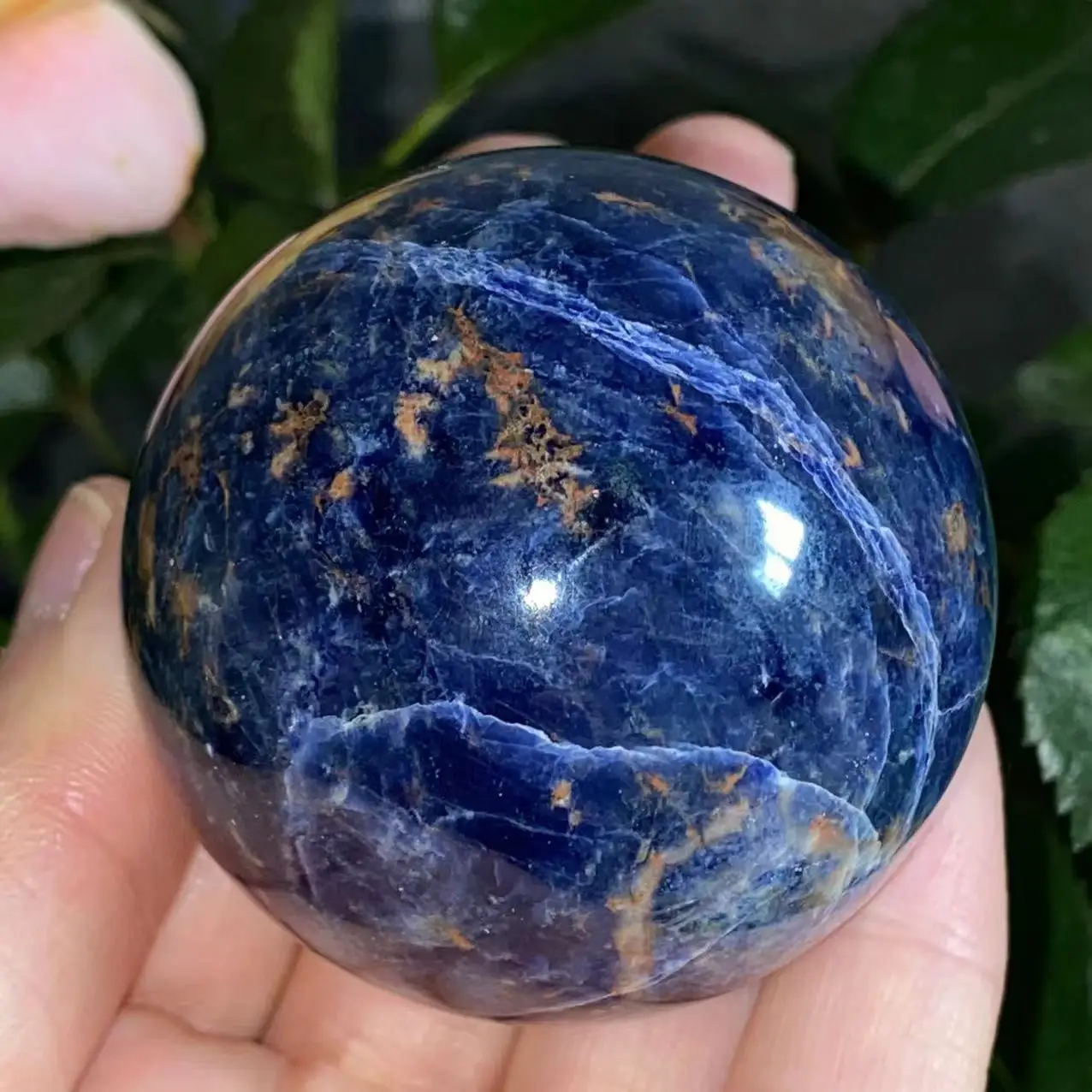 

Natural Blue Sodalite Crystal, Quartz, Energy Sphere, Reiki Healing, Decorative Gift, Aquarium Decoration