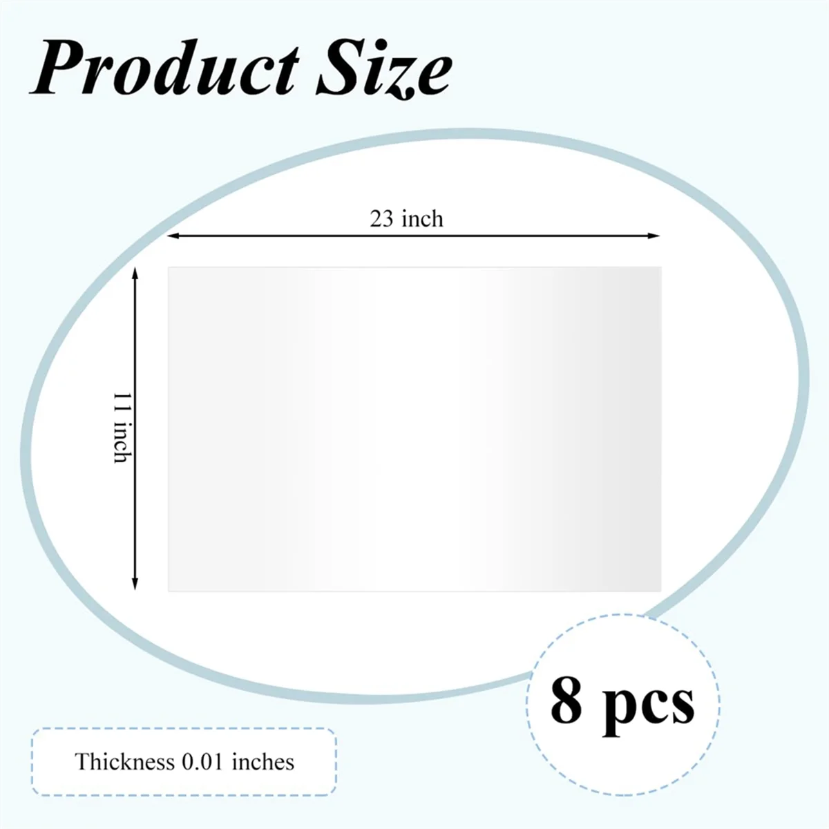 

AA25 8 Pcs Abrasive Blasting Cabinet Lens Cover,23 X 11 Inch Protective Film for Sandblast Cabinet Inner Lens