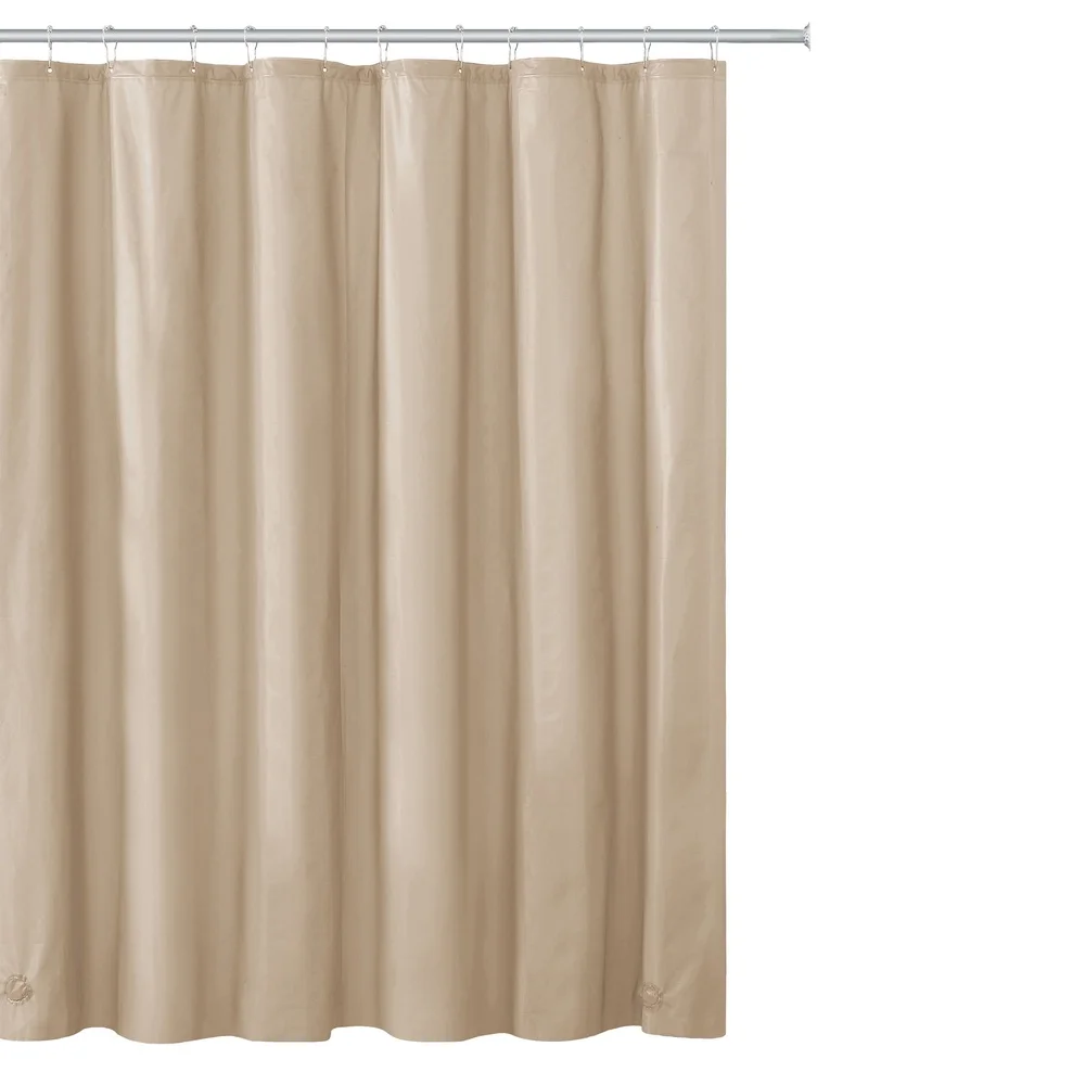 بطانة دش متينة مقاومة للماء من مادة PEVA مقاس 72 × 72 ثقيلة الوزن ذات 3 قياسات للحمام، تصميم صلب أساسي سهل التنظيف وخالي من الكلوريد #6