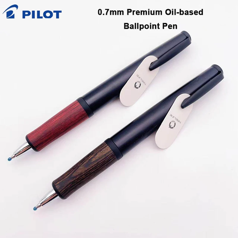 Pilot Timeline PAST Ballpoint Pen BTL-7SR 0.7mm Black Oil-Based Wood Grip Twist Premium Writing Instrument Executive Office Gift