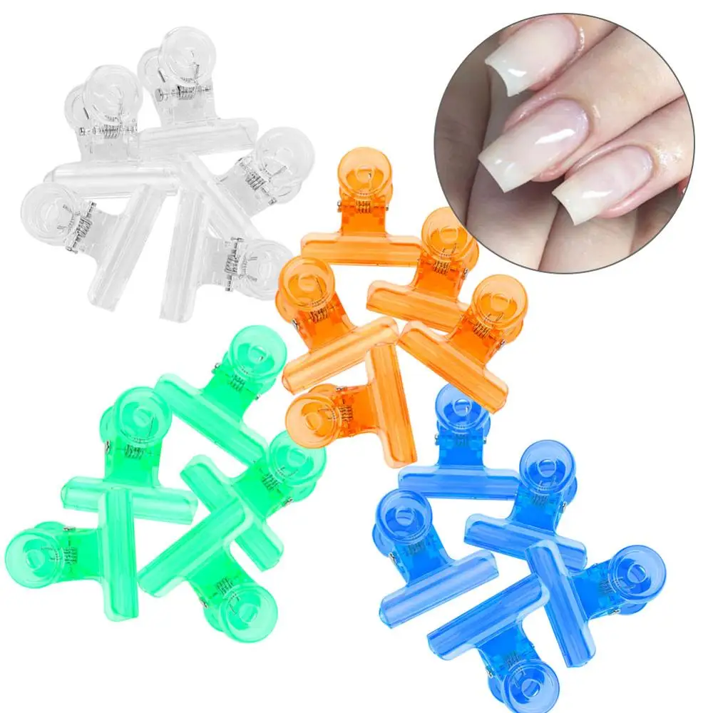 Newest 20Pcs 4Color Nail Extension Clip Multi-function C Curved Shape Clip Fixed Matching Tool Professional Nail Art Accessories