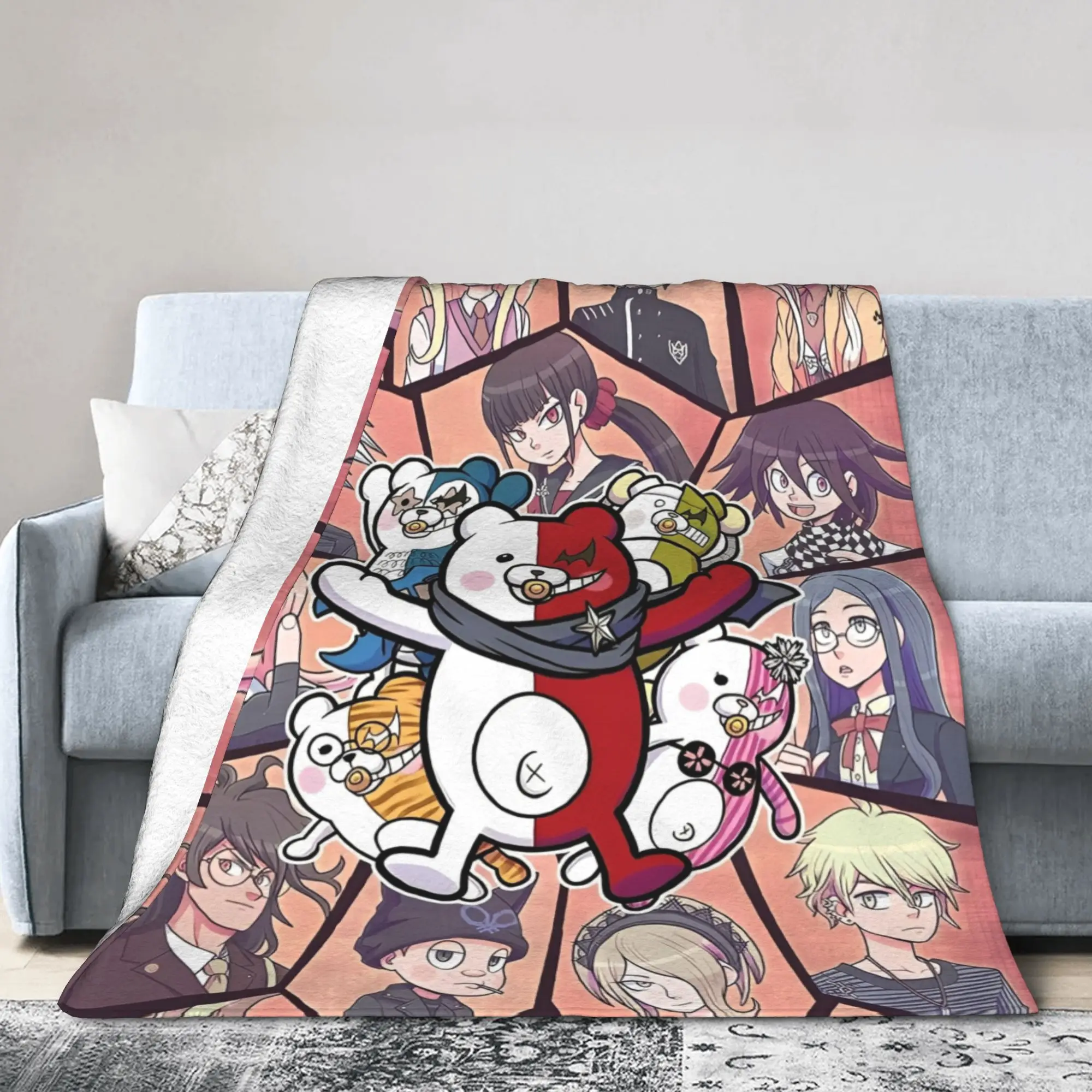 Danganronpa انمي ياباني رمي بطانية للأريكة لينة مريحة بطانية قطيفة 50x60 بوصة متعددة الحجم المفارش لجميع المواسم