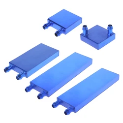 Bloque de enfriamiento de agua de aluminio, sistema de disipador de calor de enfriador de agua líquido para PC, radiador de computadora, cabeza endotermica azul