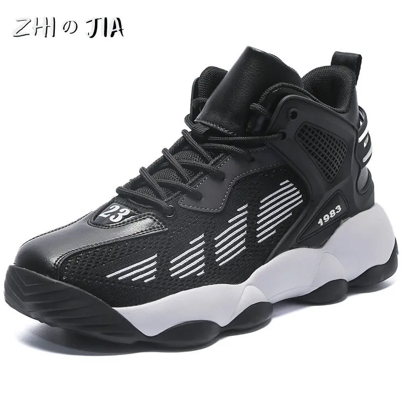 2025 New High Top Men's Casual Sports Shoes Outdoor Anti Slip Durable Basketball Footwear Summer Breathable Mesh Sneaker Large