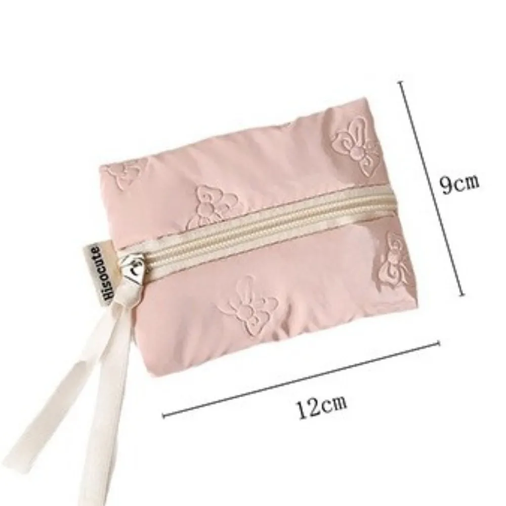 أزياء ربطة القوس فيونكة عملة المحفظة سعة كبيرة كابل بيانات محمول حقيبة التخزين حقيبة سماعة رأس صغيرة الطلاب