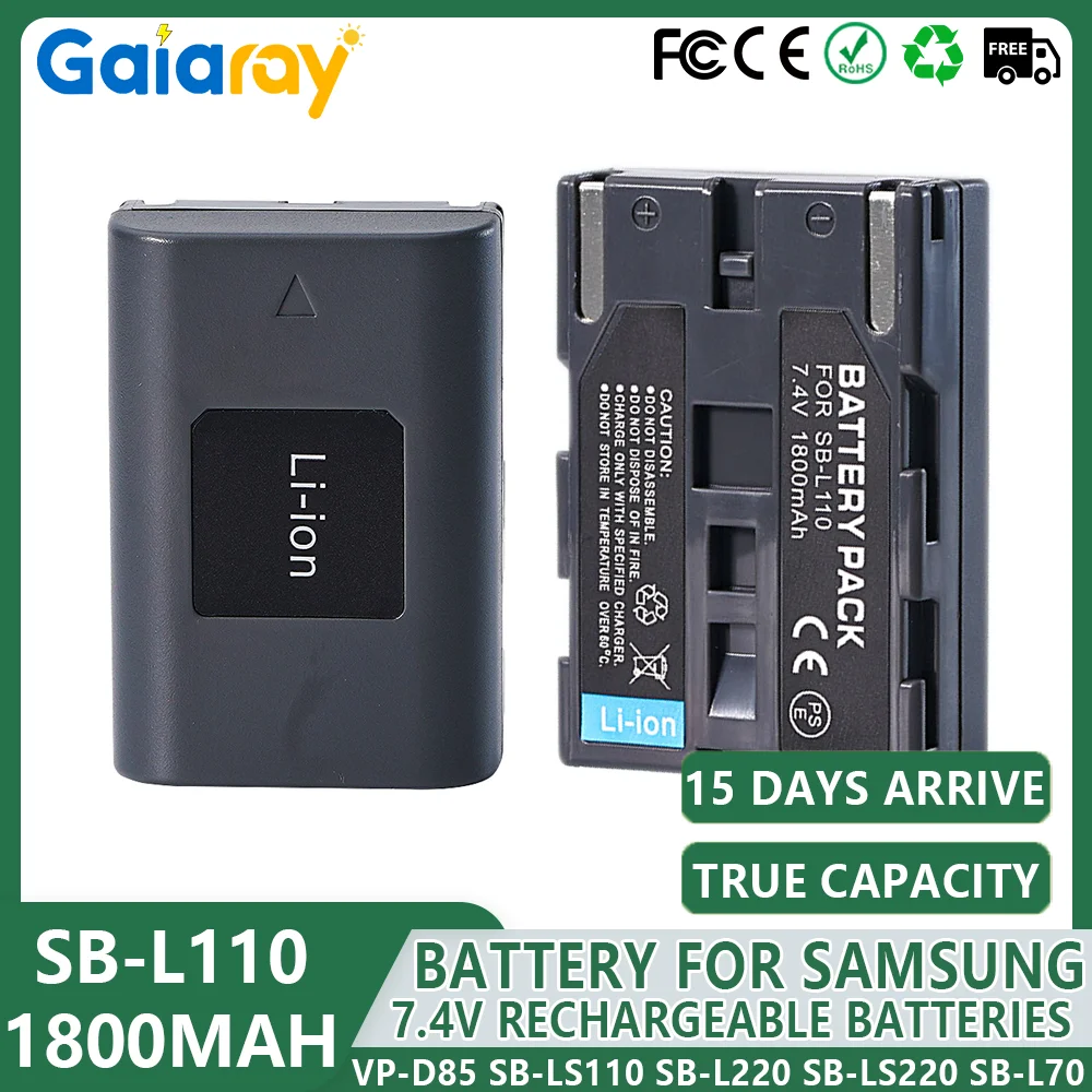 1-5 قطعة SB-L110 SB-L160 بطارية الكاميرا لسامسونج SCD VP-D85 SB-LS110 SB-LS220 SB-L70A SB-LS70AB 1800mAh شاحن بطارية ليثيوم أيون