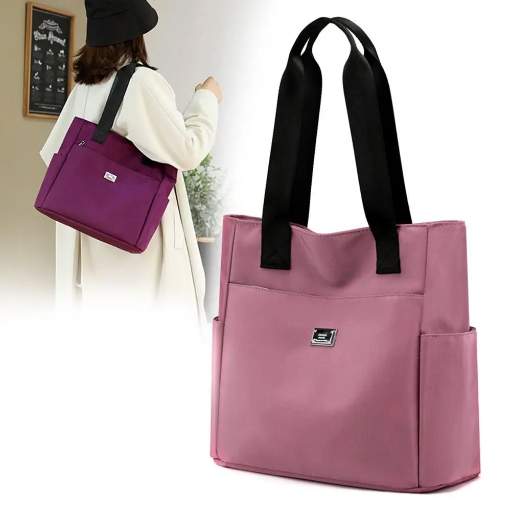 Practical For Work Nylon Large Capacity Handbag Shoulder Bag Tote Bags Lightweight Waterproof For Work