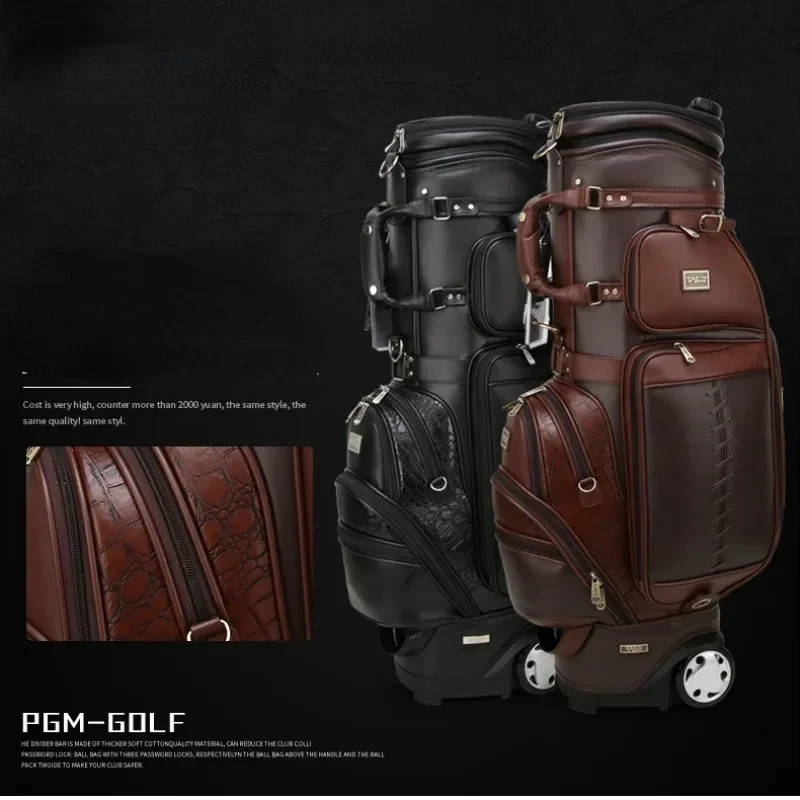 PGM Profession Golf Telescopic Standard Bag Tugball Bag Durable Hard Shell Multifunctional Ball Pack Microfiber Leather QB044