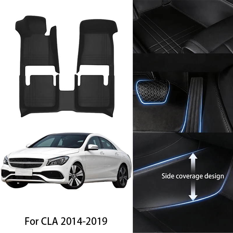 

Комплект автомобильных ковриков из искусственной кожи на заказ для Mercedes CLA CLK G (4 двери) 2004-2026: Роскошный полный комплект аксессуаров для интерьера авто