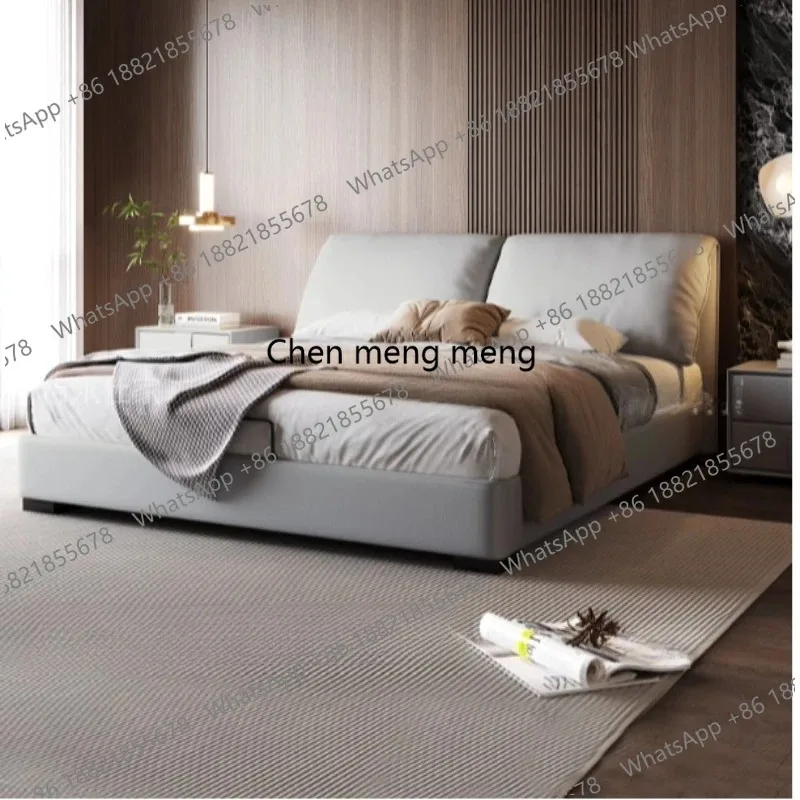 

E136 200x220cm Full Size Double Bed 2 People Frames Queen Luxury Twin Wedding Bed Home Modern High-end Cama Casal Bedroom Furnit