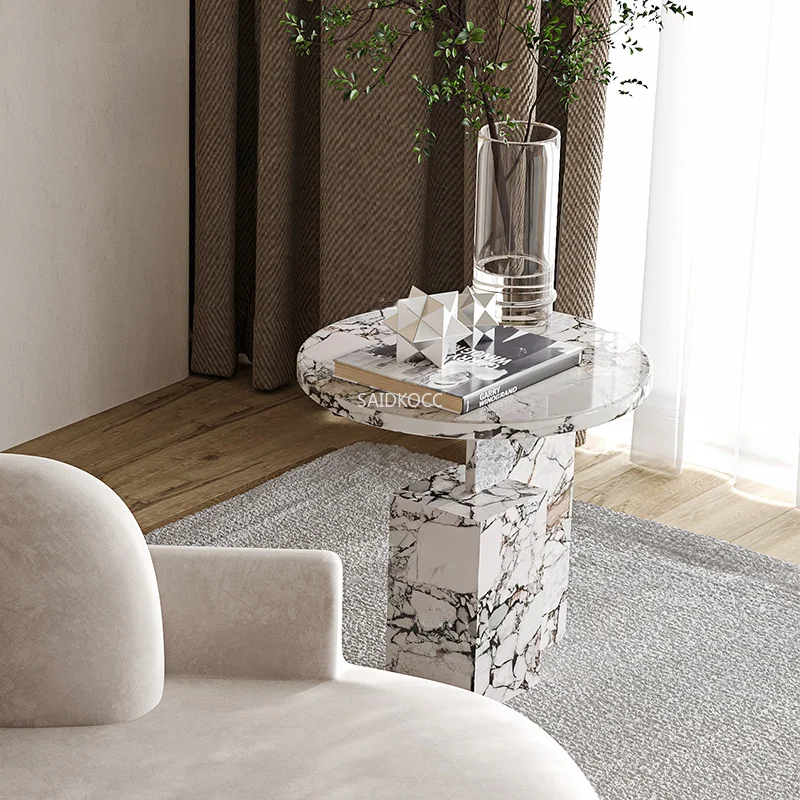 Modern Design White Natural Living Room Furniture Natural Marble wholesale customized Coffee Table