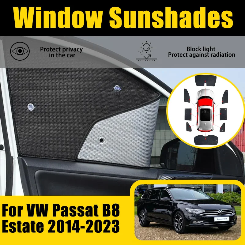 

Автомобильные солнцезащитные козырьки для Volkswagen VW Passat B8 Estate 2014 ~ 2023 2015, автомобильный солнцезащитный зонт, защитный чехол, аксессуары