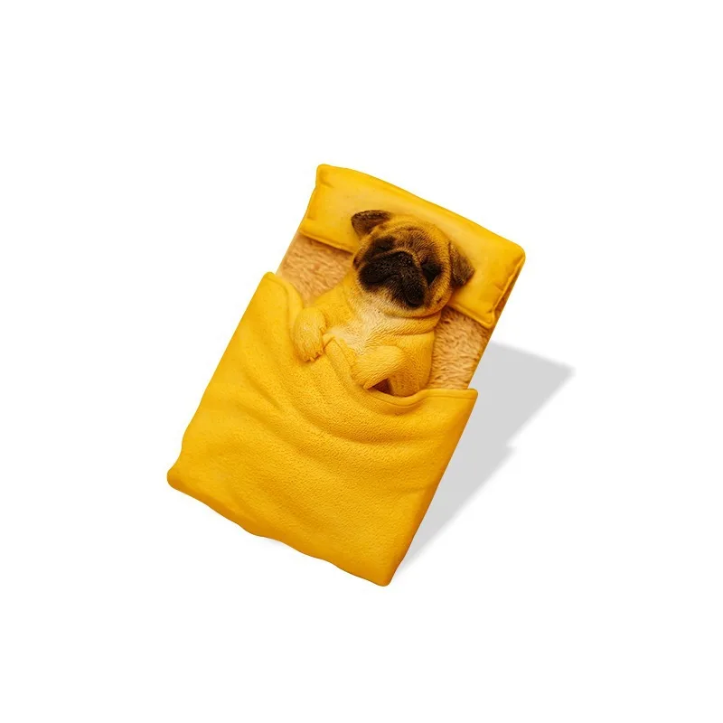 

Single pug, quilt-covered starling dog cute trendy play cute pet dog dog ornament refrigerator sticker