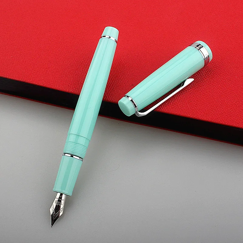 Luxury Jinhao 82 BUSINESS PEN  F M Nib 0.5mm Beautiful green Office Business Ink Pen Silver Clip Gift pens for students