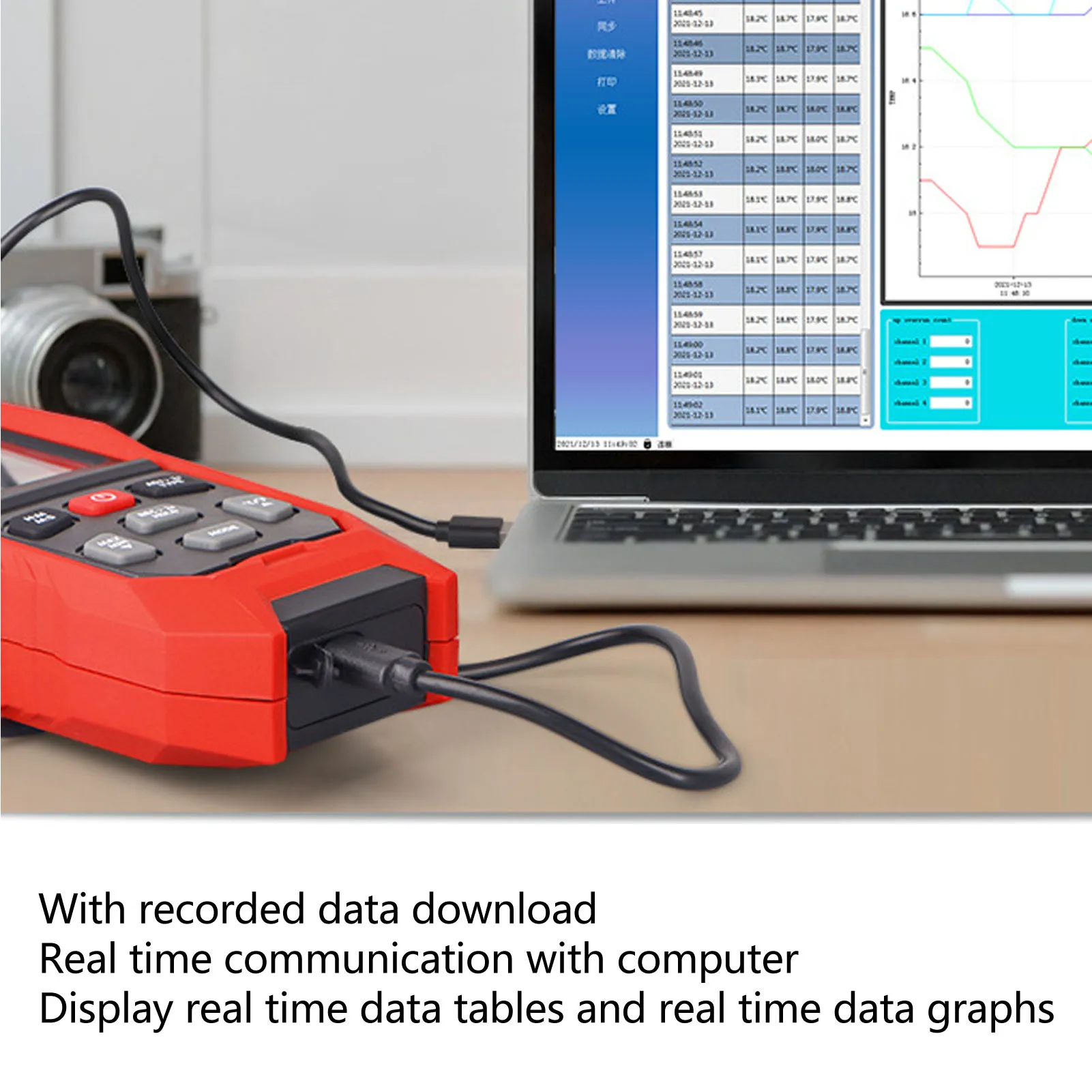K Type Thermocouple Thermometer 4 Channel Accurate Measurement Digital Contact Thermometer Red K Type Thermocouple Thermometer