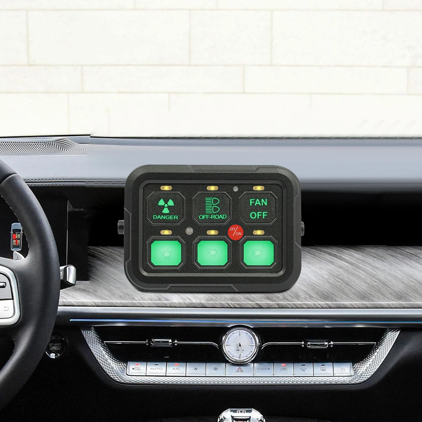 6 لوحة مفاتيح عصابة لليخوت/RV، لوحة تحكم لوحة مفاتيح السيارة بزر ضغط تناسب جميع المركبات والسفن DC12V～24V