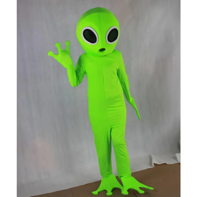 

Green Alien Space Suit Cartoon Mascot Cosplay Costume Martian Outfit Anime Character Walking Mascot Halloween Carnival Show