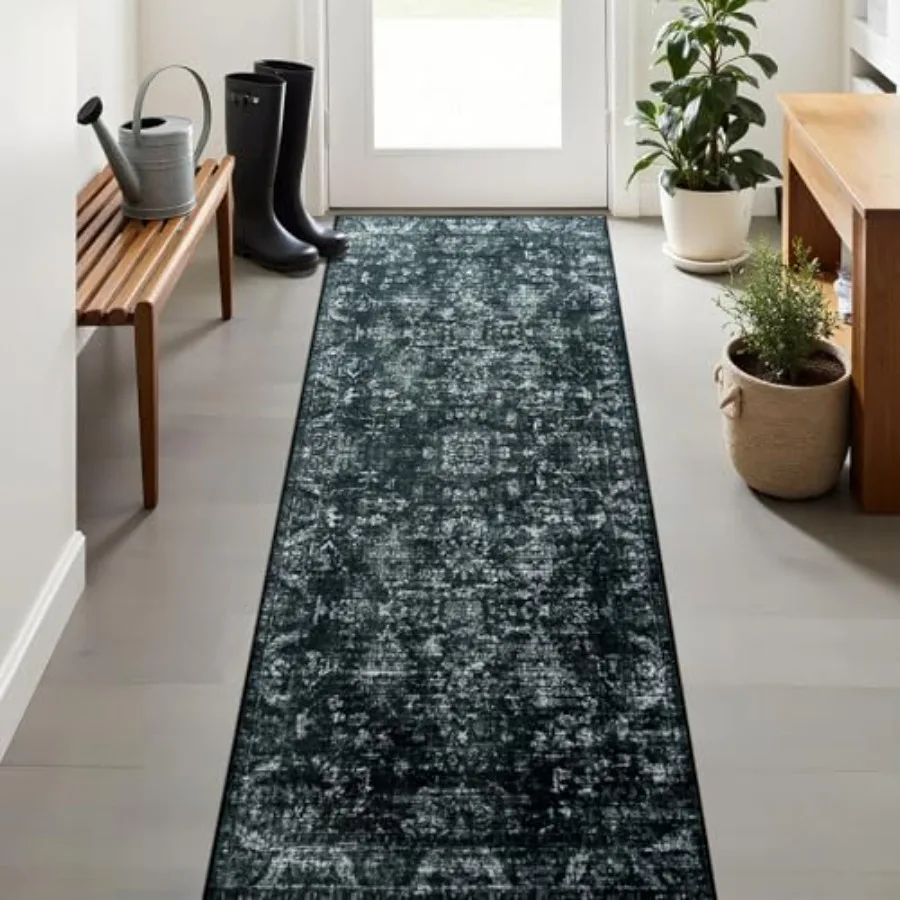 

Моющийся коврик для прихожей, ультрамягкие нескользящие складные современные абстрактные коврики для спальни, кухни, столовой, детской комнаты