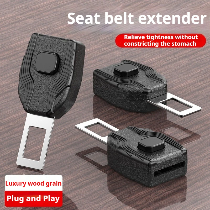 1Pc/2PCs Car Seat Belt Clip Extender Safety Seatbelt Lock Buckle Plug Thick Insert Socket Extender Safety Buckle Car Accessories