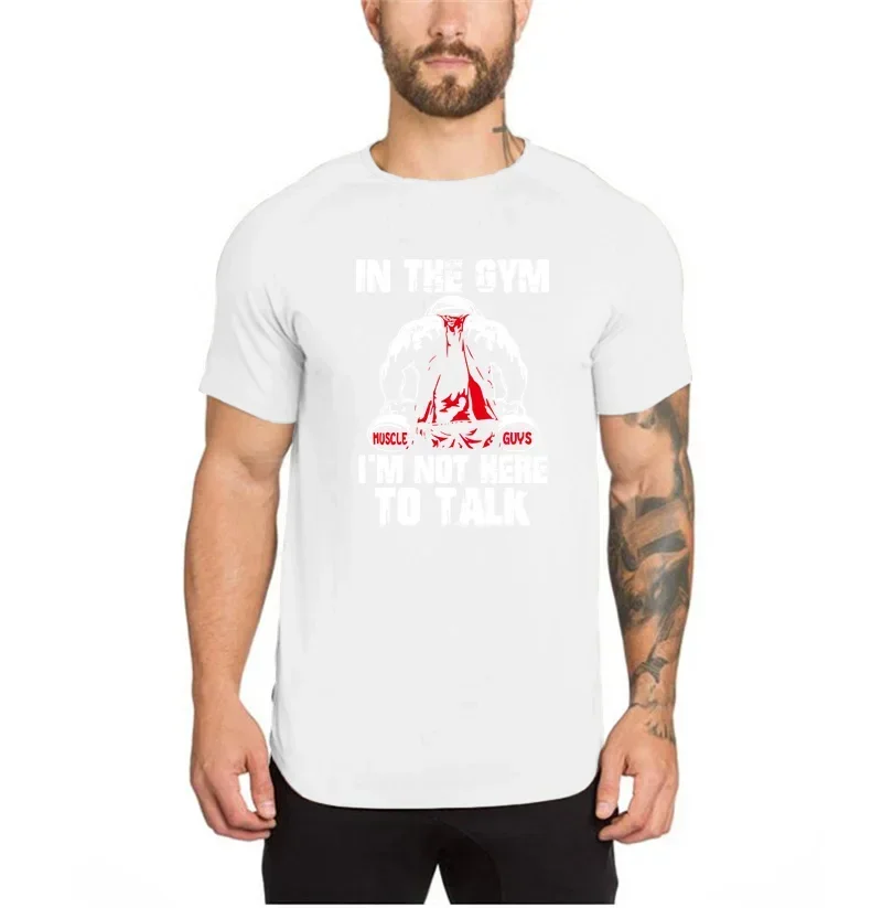 الصيف القطن تنفس تي شيرت رياضة اللياقة البدنية كمال الاجسام العضلات الرياضة رجالي عادية كم قصير سليم صالح الجري طاقم الرقبة T #4