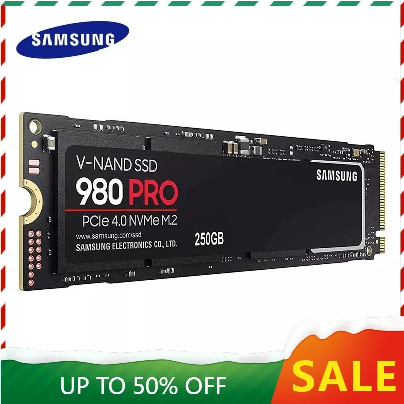 

Твердотельный накопитель SAMSUNG SSD 980 PRO, 1 ТБ, 250 ГБ, 500 Гб, PCIe 4,0 NVMe M.2 NVMe до 6900 МБ/с., для настольных компьютеров