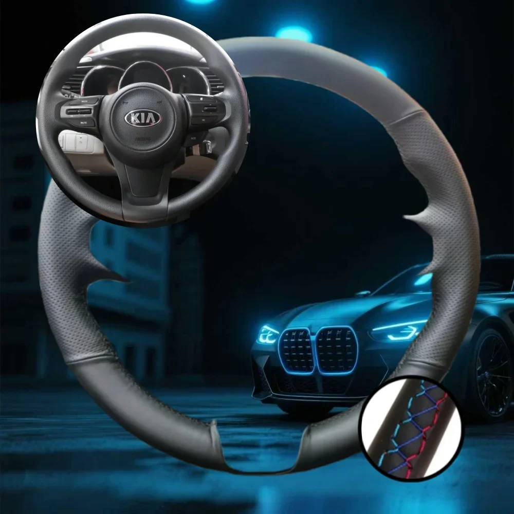 Customized Car Steering Wheel Cover For Kia Sorento 2015 2016 2017 2018 Sedona 2015-2019 Car Accessories Hand-sewn Steering Wrap
