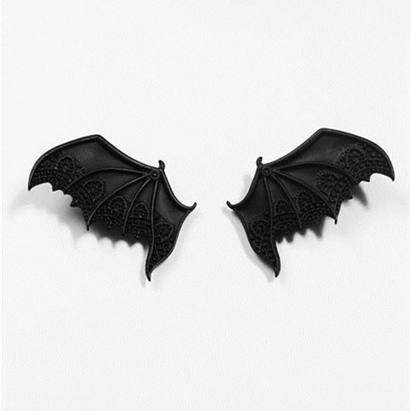 2Pcs/Set Black Bat Wings Hair Clips Women Punk Gothic Vampire Demon Wings Hairpins Y2K Halloween Girl Hair Accessories Female