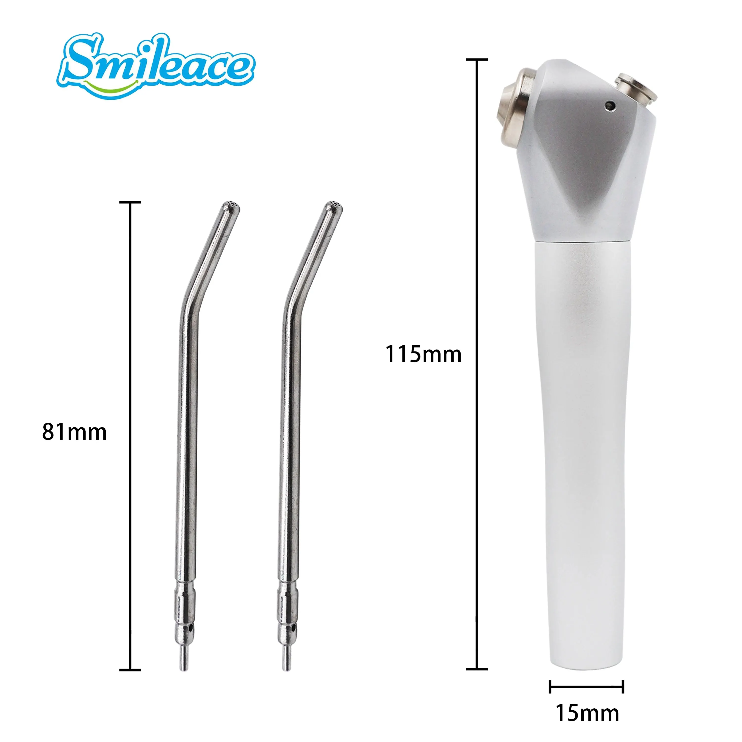 Dental Air Water Spray Triple Way Syringe Handpiece with 2 Nozzles Tips Tubes for Air Triple Syringe Dental Cleaning Instrument