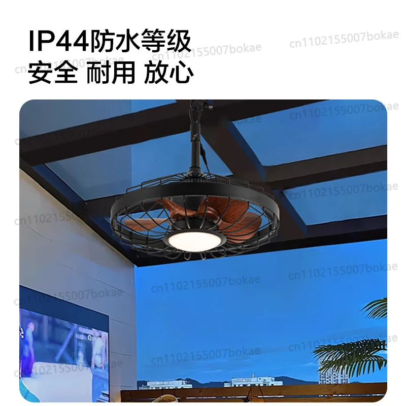 Outdoor courtyard waterproof fan lamp for terrace balcony gazebo hook-type rust-proof and sun-resistant