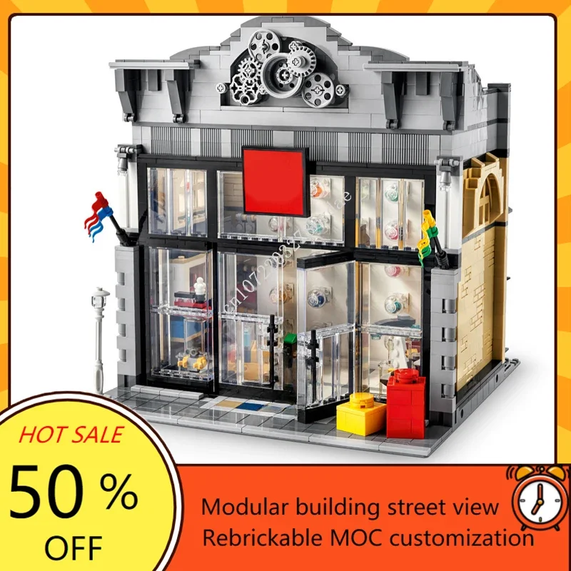2149PCS Hot City Modular Store MOC-910009 Creative street view Model Custom Puzzle Architecture Assembly DIY Model Toys Gifts