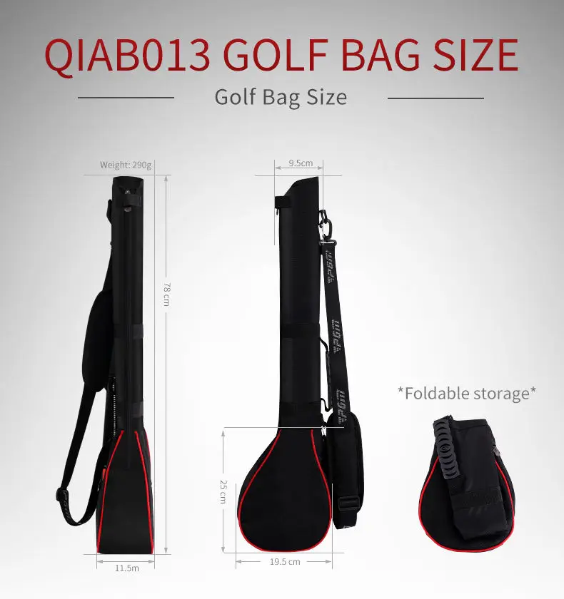 PGM جولف الأحد أكياس ممارسة حقيبة يمكن أن تحمل 3 نوادي جولف بندقية حقيبة خفيفة الوزن QIAB013 المحمولة والأزياء حقيبة أقلام جولف صغيرة #2