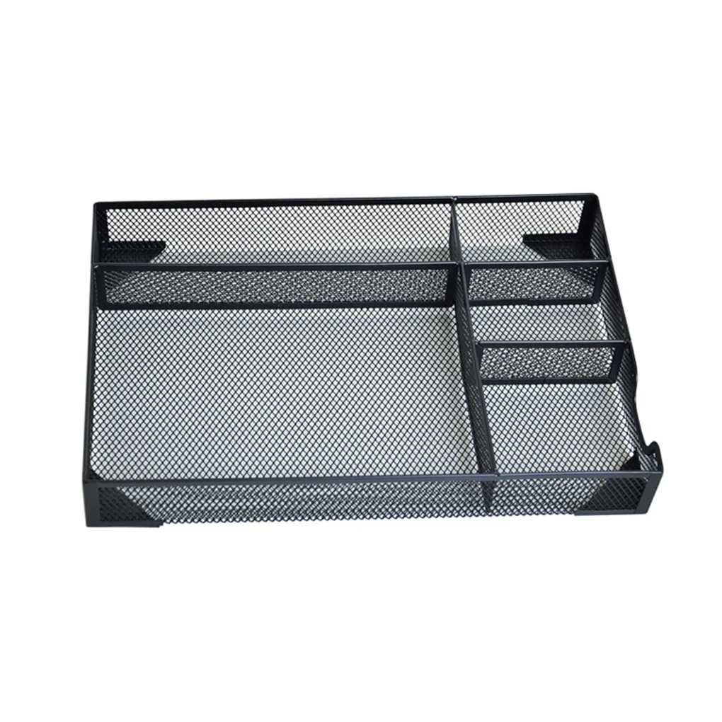 

Black Non-toxic Mesh Desk Organizer Safe And Odorless Office Storage High Organization Functions