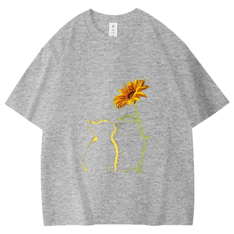 Hot Cat You Are My Sunshine Graphic Women T-shirt Cats Pattern Tees Shirt Men Tops Cool Unisex T Shirts Tee Women's Clothing