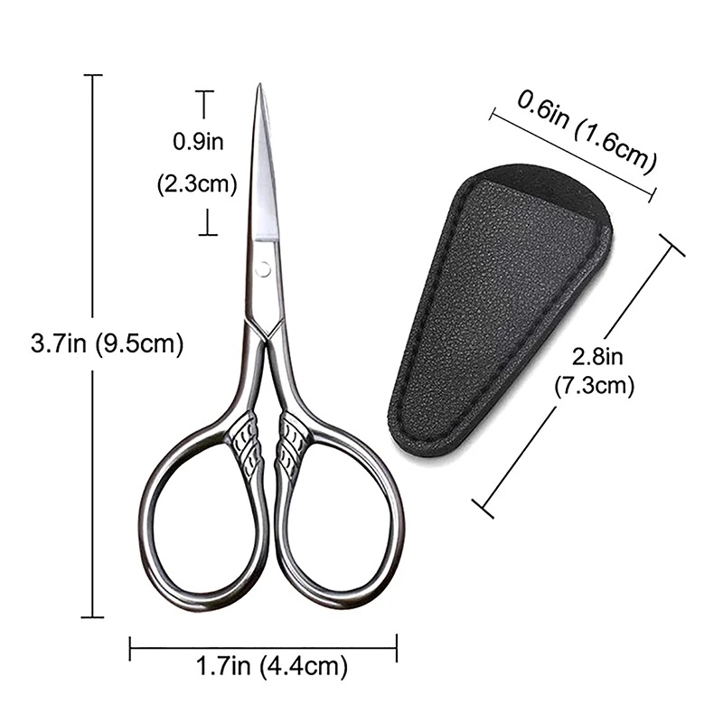 New 1Pcs Stainless Steel Makeup Grooming Scissors Eyebrows For Manicure Nail Cuticle Beard Mustache Trimmer Nose Hair Tool