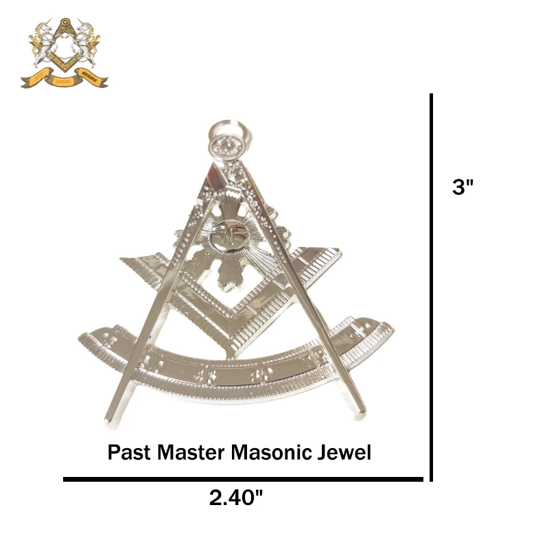 Past Master Golden Tone Jewel For Masonic Collar Regalia Freemasons Pendent