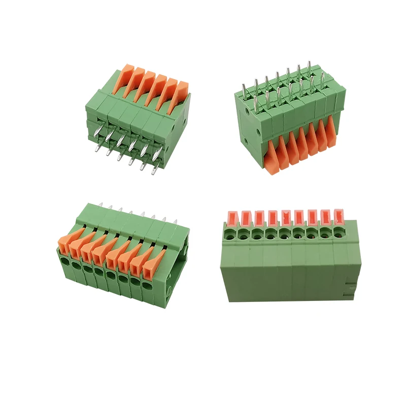 10Pcs KF141R KF141V 2.54mm Pitch PCB Terminal Block Connectors 2/3/4/5/6/7/8/9/10 Pin Straight / Right Angle Screwless Terminals