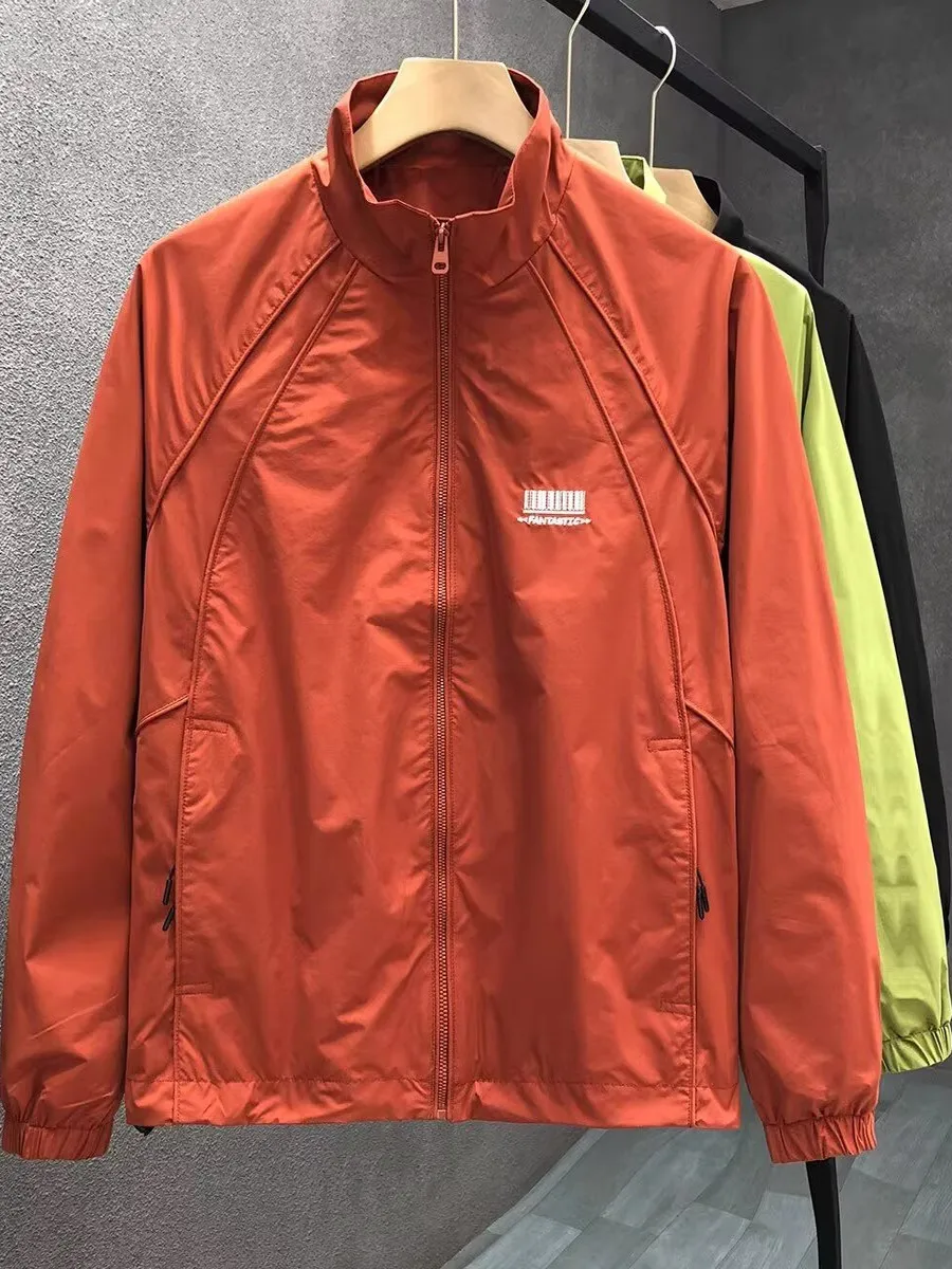 

Повседневная мужская рабочая одежда с воротником-стойкой, ветрозащитная, модная молодежная верхняя одежда, полиэстер, нейлон, подставка из волокна Cosite