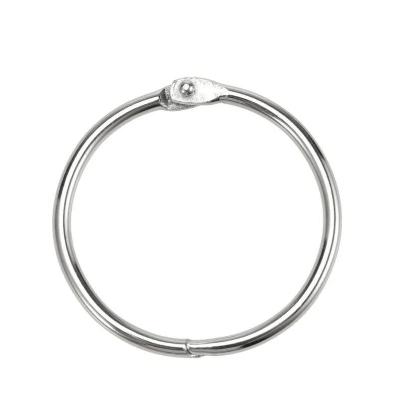 10Pcs 45Cm Silver Metal Scrapbook Clips Loose Leaf Rings for Paper File Holder Keychain Photo Craft Organization Supplies