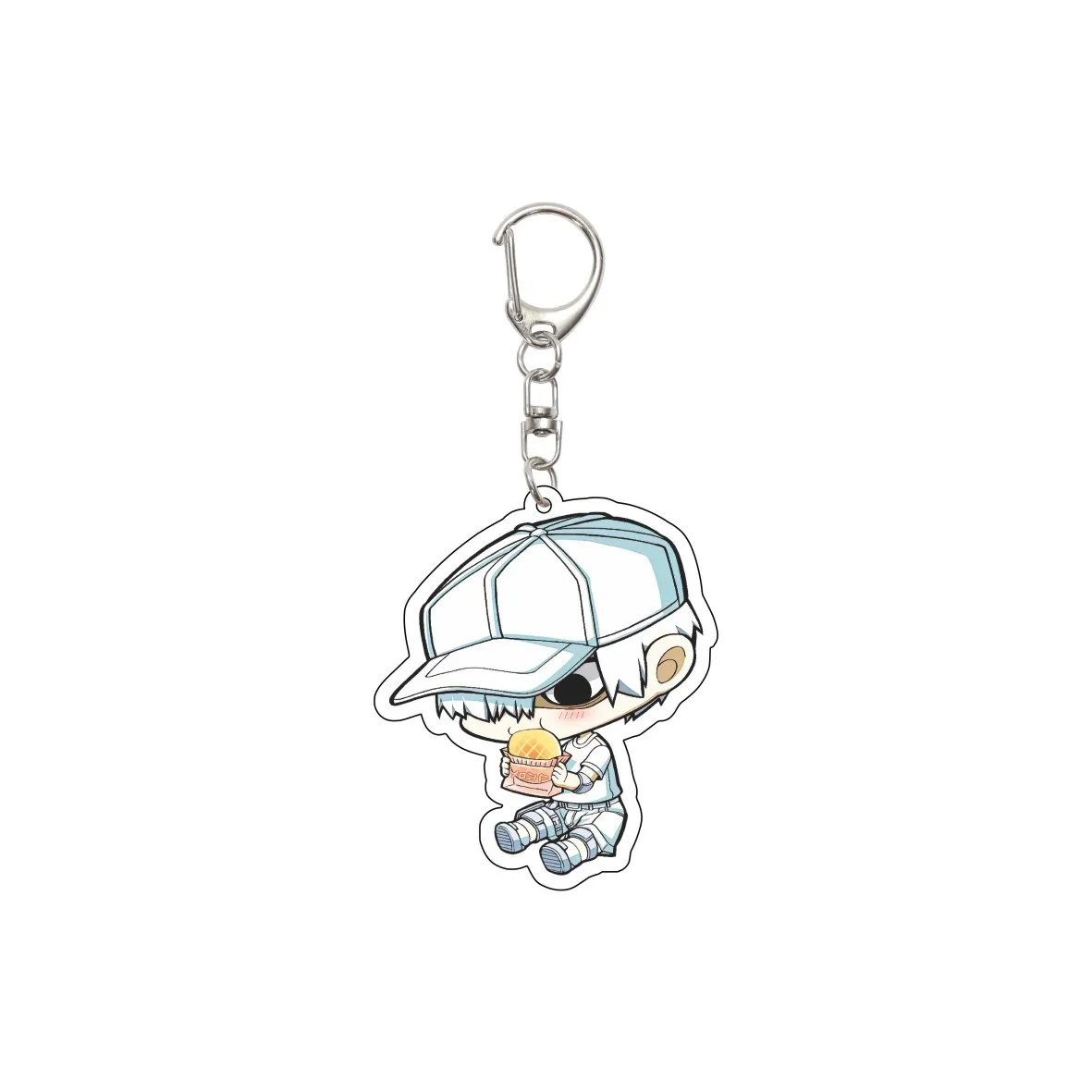 55MM Anime Cells at Work! KeychainWhite Blood Cell Red Blood Cell Platelet Macrophages Acrylic Keychain Christmas Gifts - view 6