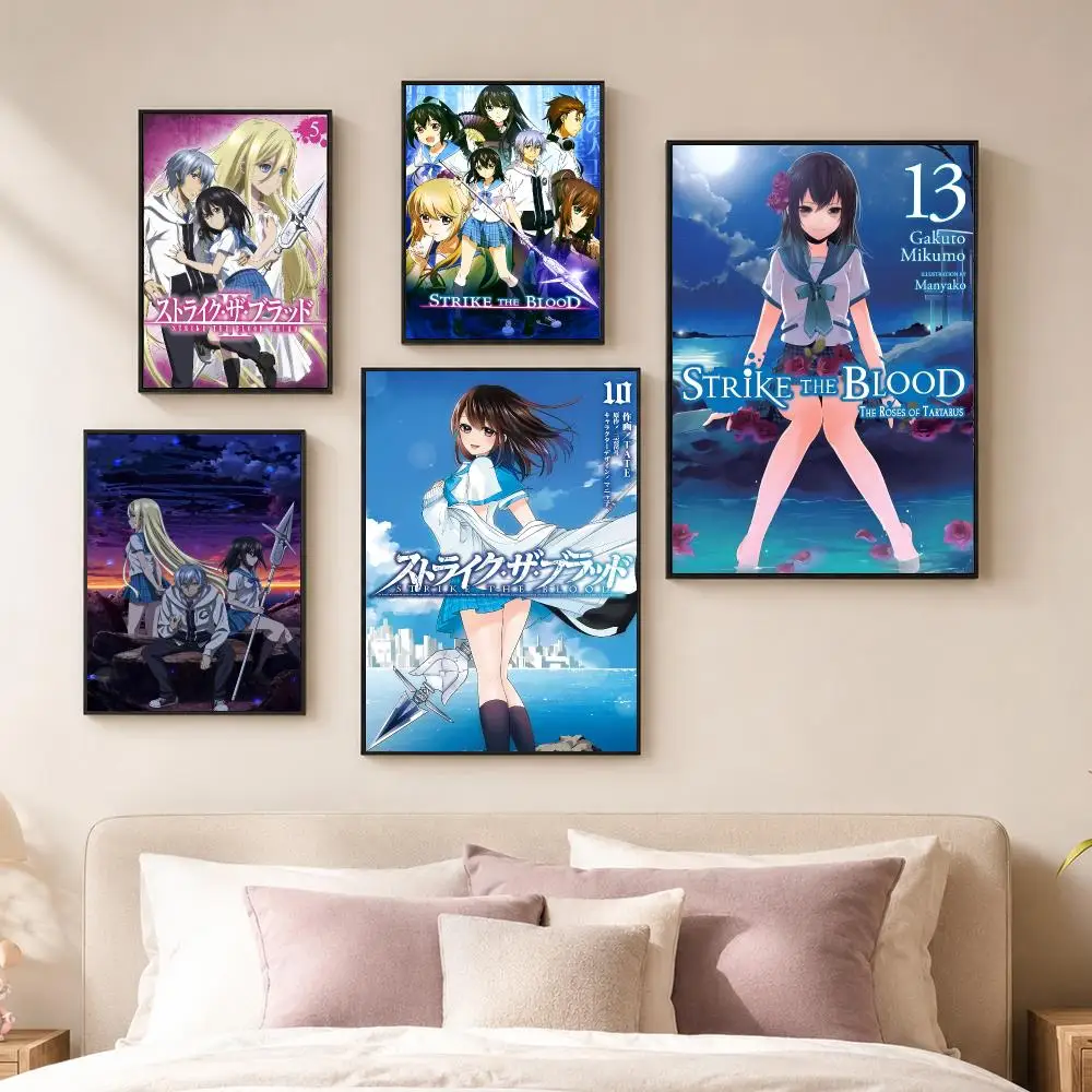 Anime S-Strike the Blood Poster Vintage PP Paper Wall Art Home Decor Print for Bedroom Living Room Aesthetic Gift